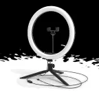 Светильник кольцевой 15W 800lm 3000-6500K 5V USB IP20 300*23мм черный дим пульт е LED 1/20 | RL003 | Gauss
