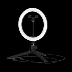 Светильник кольцевой 14W 700lm 3000-6500K 5V USB IP20 260*23мм черный дим пульт LED 1/20 | RL002 | Gauss