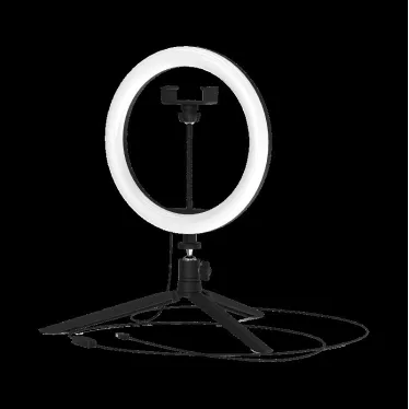 Светильник кольцевой 14W 700lm 3000-6500K 5V USB IP20 260*23мм черный дим пульт LED 1/20 | RL002 | Gauss