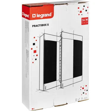 Practibox S Пластиковый щиток Встраиваемый (ЩРв-П) 3X12 Белая дверь