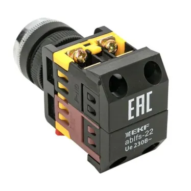 Кнопка ABLFS-22 с подсветкой зеленый NO+NC 230В EKF PROxima | ablfs-22-g | EKF