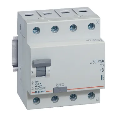 ВДТ RX3 - 4П - 25 А - тип AC - 300 мА - 4 модуля
