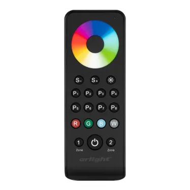 Пульт SMART-R43-RGBW Black (2 зоны, 2.4G) (Arlight, IP20 Пластик, 5 лет) | 031938 | Arlight