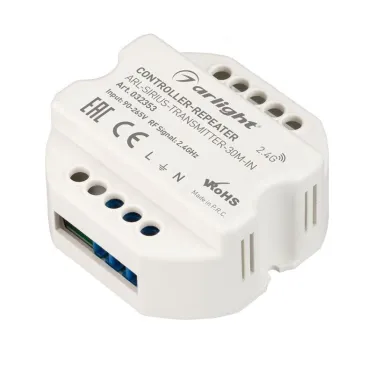 Контроллер-усилитель ARL-SIRIUS-TRANSMITTER-30M-IN (230V, 2.4G) (arlight, IP20 Пластик, 3 года) | 032353 | Arlight