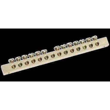 Шина PEN "земля-ноль" 6х9мм 18/1 (18групп/креп по центр) | YNN10-18-100 | IEK