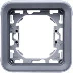 Plexo Серый Рамка 1-ая с суппортом для внутреннего монтажа IP55 | 069681 | Legrand