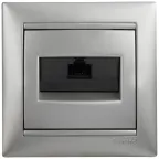 Valena Алюминий Розетка комп(RJ45) 1-ая 6 кат UTP | 770246 | Legrand