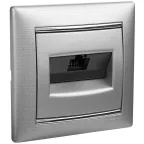 Valena Алюминий Розетка комп(RJ45) 1-ая 6 кат UTP | 770246 | Legrand