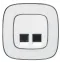 Valena Мех IN'MATIC Розетка 2-ая ТЛФ/комп RJ11/RJ45, Кат.6 UTP | 753032 | Legrand