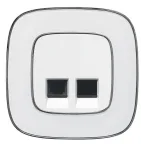 Valena Мех IN'MATIC Розетка 2-ая ТЛФ/комп RJ11/RJ45, Кат.6 UTP | 753032 | Legrand