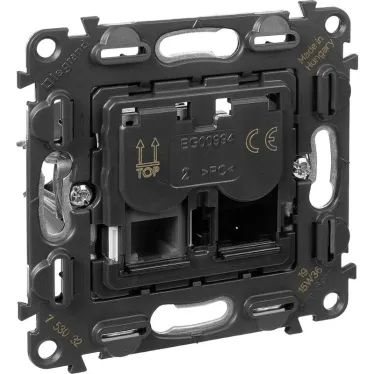 Valena Мех IN'MATIC Розетка 2-ая ТЛФ/комп RJ11/RJ45, Кат.6 UTP | 753032 | Legrand