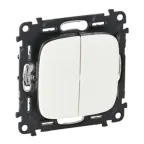 Valena ALLURE DIY Белый Выключатель 2-х клавишный 10А 250В | 752705 | Legrand
