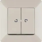 Valena LIFE DIY Сл.кость Выключатель 2-клавишный с подсветкой 10А 250В | 752528 | Legrand
