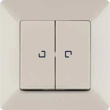 Valena LIFE DIY Сл.кость Выключатель 2-клавишный с подсветкой 10А 250В | 752528 | Legrand