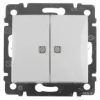 Valena DIY Белый Выключатель 2-х клавишный c подсветкой | 694290 | Legrand