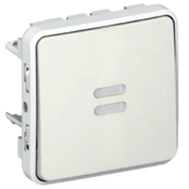 Plexo Белый Переключатель с индик. Лампами IP55 | 069612 | Legrand