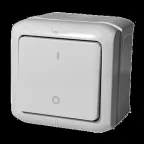 Quteo Серый Выключатель двухполюсный IP44 | 782339 | Legrand