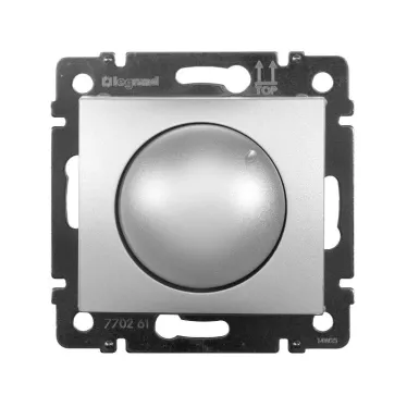 Valena Алюминий Светорегулятор поворотный 40-400W для ламп накаливания (вкл поворотом) | 770261 | Legrand