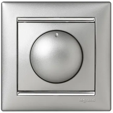 Valena Алюминий Светорегулятор поворотный 40-400W для ламп накаливания (вкл поворотом) | 770261 | Legrand