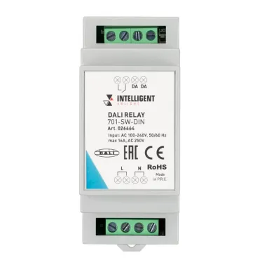 Релейный модуль DALI-701-SW-DIN (BUS, 16A) | 026464 | INTELLIGENT ARLIGHT