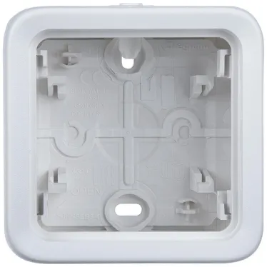 Plexo Arctic Антибактериальный Белый Монтажная коробка 1-ая для наружного монтажа IP55 | 070741 | Legrand