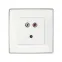 Simon 82 Накладка для коннектора мини-джек + 2RCA, S82, S82N, S82 Detail, белый | 8201092-030 | Simon