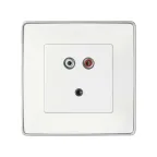 Simon 82 Накладка для коннектора мини-джек + 2RCA, S82, S82N, S82 Detail, белый | 8201092-030 | Simon
