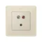 Simon 82 Накладка для коннектора мини-джек + 2RCA, S82, S82N, S82 Detail, слоновая кость | 8201092-031 | Simon