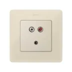 Simon 82 Накладка для коннектора мини-джек + 2RCA, S82, S82N, S82 Detail, слоновая кость | 8201092-031 | Simon
