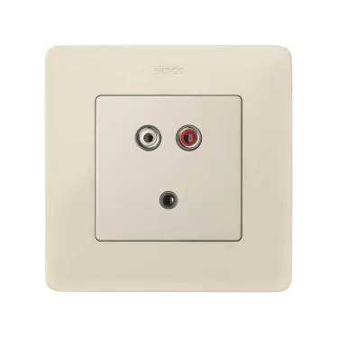 Simon 82 Накладка для коннектора мини-джек + 2RCA, S82, S82N, S82 Detail, слоновая кость | 8201092-031 | Simon