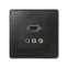 Simon 82 Накладка для коннектора VGA HD15, "мама" + 3RCA, S82, S82N, S82 Detail, графит | 8200092-038 | Simon