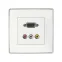 Simon 82 Накладка для коннектора VGA HD15, "мама" + 3RCA, S82, S82N, S82 Detail, белый | 8200092-030 | Simon