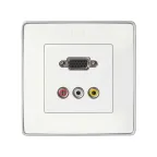 Simon 82 Накладка для коннектора VGA HD15, "мама" + 3RCA, S82, S82N, S82 Detail, белый | 8200092-030 | Simon