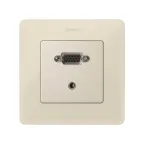 Simon 82 Накладка для коннектора VGA HD15, "мама" + мини-джек 3,5 мм, S82, S82N, S82 Detail, слоновая кость | 8200091-031 | Simon