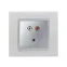Simon 82 Накладка для коннектора мини-джек + 2RCA, S82, S82N, алюминий | 8201092-033 | Simon
