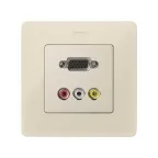 Simon 82 Накладка для коннектора VGA HD15, "мама" + 3RCA, S82, S82N, S82 Detail, слоновая кость | 8200092-031 | Simon