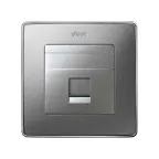 Simon 82 Адаптер со шторками на 1 коннектор UTP (RJ45), FTP (RJ45), RJ12, AMP, S82 Detail алюминий | 82005-93 | Simon