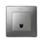 Simon 82 Накладка на телефонную розетку RJ-11, RJ-12, S82 Detail, алюминий | 82062-93 | Simon