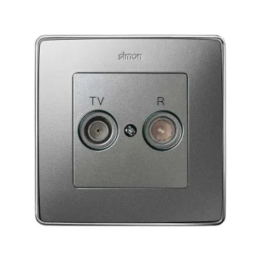 Simon 82 Накладка на розетку R-TV+SAT, S82 Detail алюминий | 82053-93 | Simon