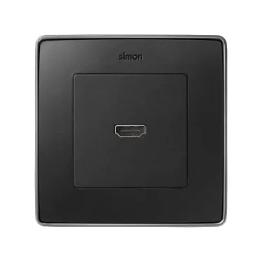 Simon 82 Накладка для коннектора HDMI v 1.4, "мама", S82, S82N, S82 Detail, графит | 8201094-038 | Simon