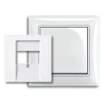 ABB Basic 55 Альп. белый Накладка аудиорозетки и ТЛФ/комп ТАЕ розеток | 1724-0-4275  | 2CKA001724A4275 | ABB