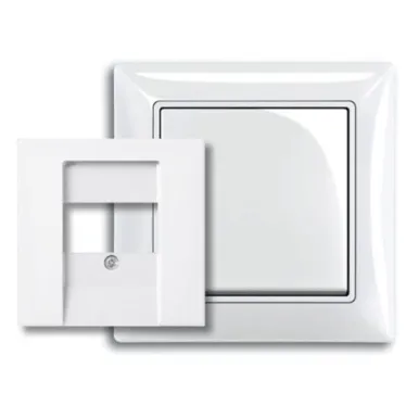 ABB Basic 55 Альп. белый Накладка аудиорозетки и ТЛФ/комп ТАЕ розеток | 1724-0-4275  | 2CKA001724A4275 | ABB