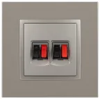 Розетка Elegance 14-3112-16 аудио двойная, титан