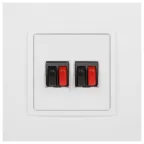 Розетка Elegance 14-3112-01М аудио двойная, белый матовый