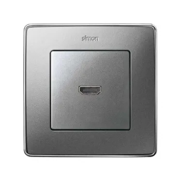 Simon 82 Накладка для коннектора HDMI v 1.4, "мама", S82 Detail, алюминий | 8201094-093 | Simon