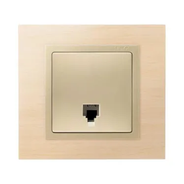 Simon 82 Накладка на телефонную розетку RJ-11, RJ-12, S82, шампань | 82062-64 | Simon