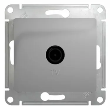 Glossa Алюминий TV Розетка проходная 4DB | GSL000392 | SE