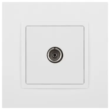 Розетка Elegance 14-3101-01М TV одиночная, белый матовый