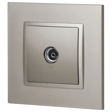 Розетка Elegance 14-3101-16 TV одиночная, титан
