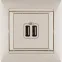 VALENA Розетка двойная USB слоновая кость